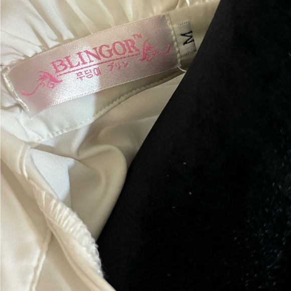 Victorian Blouse Retro Stand-Up Collar Lotus Ruffle Long Sleeve top, Runs small - Picture 7 of 7